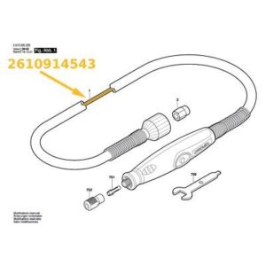 Ντίζα για Εύκαμπτο Άξονα Dremel 225 2610914543 - Image 3