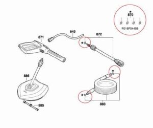 Set Λάστιχα Συνδέσμων Κάνης/Σωλήνα Πλυστικών Bosch F016F04458