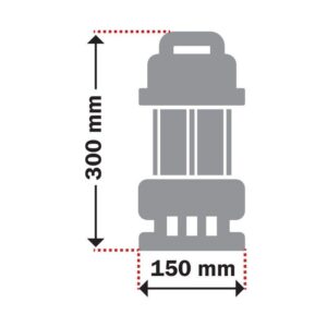 Αντλία υποβρύχια ομβρίων υδάτων Ιnox 900 Watt Kraft 43584 - Image 3
