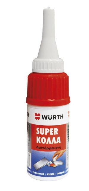 Κυανοακρυλική Κόλλα Λεπτόρρευστη Super Glue 20gr Wurth 0893099020