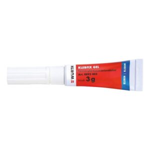 Κυανοακρυλική Κόλλα Klebfix Gel Ταχείας Δράσης 3gr Wurth 0893403