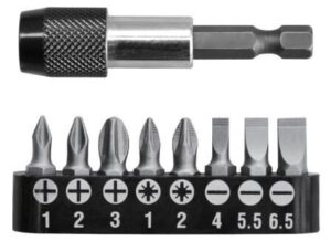 Μύτες Σετ Δραπάνου 8pcs & Αντάπτορας Ingco AKSD0071