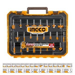 Σετ Κοπτικά Μαχαίρια Ρούτερ 24τεμ. 6mm Ingco AKRT24062