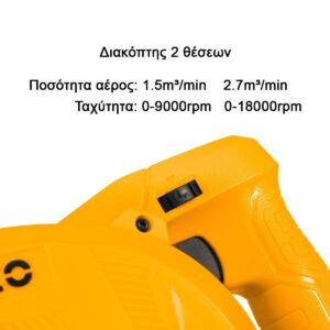 Φυσητήρας Μπαταρίας 20V Li-Ion SOLO 2 θέσεων Ingco CABLI20018E - Image 3