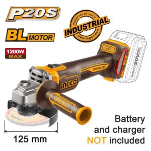 Γωνιακός Τροχός Μπαταρίας 20V 125mm Solo Ingco CAGLI221253E