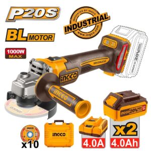 Γωνιακός Τροχός Μπαταρίας 20V Li-Ion 2 x 4Ah Ingco CAGLI271532E
