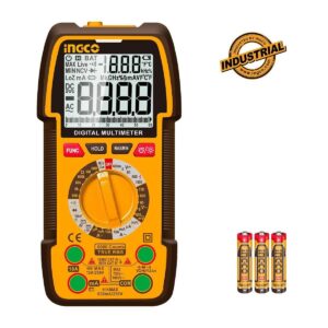Ψηφιακό Πολύμετρο 1000V True RMS με Μέτρηση AC/DC/ Αντίστασης/ Χωρητικότητας/ Συχνότητας/ Kύκλος λειτουργίας/ NCV Ingco DM310002