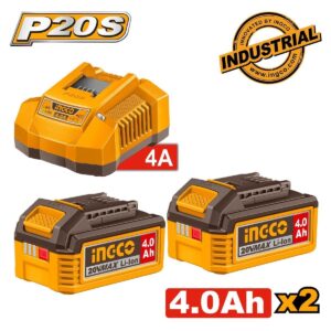 Μπαταρία 1 τεμ. 4.0Ah + Φορτιστής 2Α 1 τεμ. Σετ Ingco FBCPK2013E