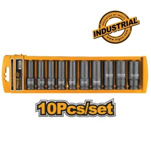 Σετ 10 τεμ Καρυδάκια Αέρος 1/2" Μακρύ HKISSD12102L INGCO