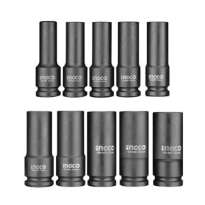 Σετ 10 τεμ Καρυδάκια Αέρος 1/2" Μακρύ HKISSD12102L INGCO - Image 3