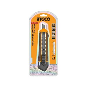 Μαχαίρι Φαλτσέτα αυτομπλοκαριζόμενο 18mm Ingco HKNS11815 - Image 3