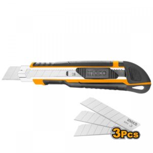 Μαχαίρι Φαλτσέτα Πλαστική 18mm Ingco HKNS28035