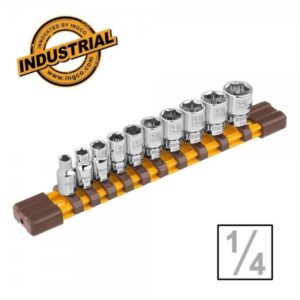 Σετ Καρυδάκια 1/4" 5mm - 14mm 10τεμ. Ingco HKTS14103