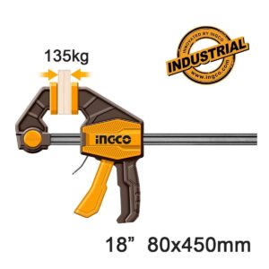 Σφιγκτήρας Μαραγκών Αυτόματος 18" 80x450mm 135kg Ingco HQBC18801