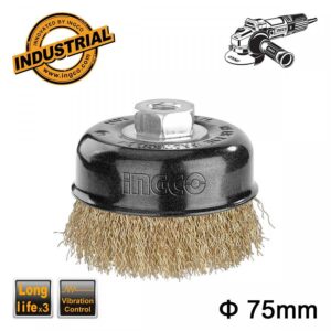 Συρματόβουρτσα Tροχού Καμπάνα 75mm Ingco WB10755