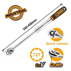 Καστάνια Τηλεσκοπική 1/2" 72Τ 340-450mm Ingco HRTH08128L