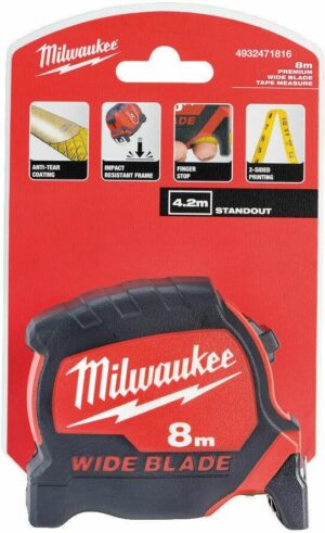 Μέτρο 8m x 33mm Premium με Αυτόματη Επαναφορά Milwaukee 4932471816 - Image 4