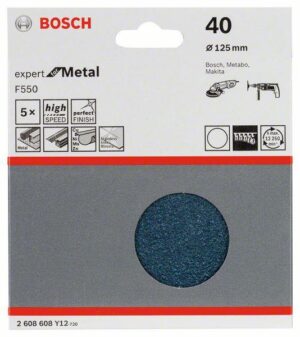 Φύλλα Έκκεντρου 125mm 5τεμ.P40 Best for Metal Expert Bosch 2608608Υ12