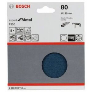 Φύλλα Έκκεντρου 125mm 5τεμ.P80 Best for Metal Expert Bosch 2608608Y15 - Image 1