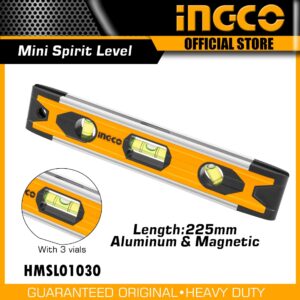 Aλφάδι μαγνητικό με 3 μάτια 20cm INGCO HMSL01030 MINI - Image 3