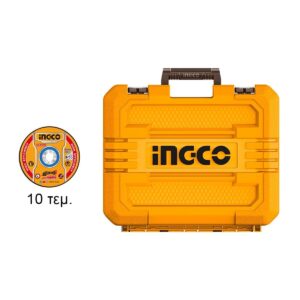 Γωνιακός Τροχός Μπαταρίας 125mm 20V Li-Ion με Αντικραδασμική Πλαϊνή λαβή Ingco CAGLI2120272E - Image 3