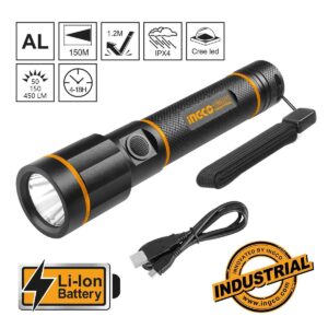 Φακός Προβολέας Li-Ion Επαναφορτιζόμενος Ingco HCFL1865051 - Image 3